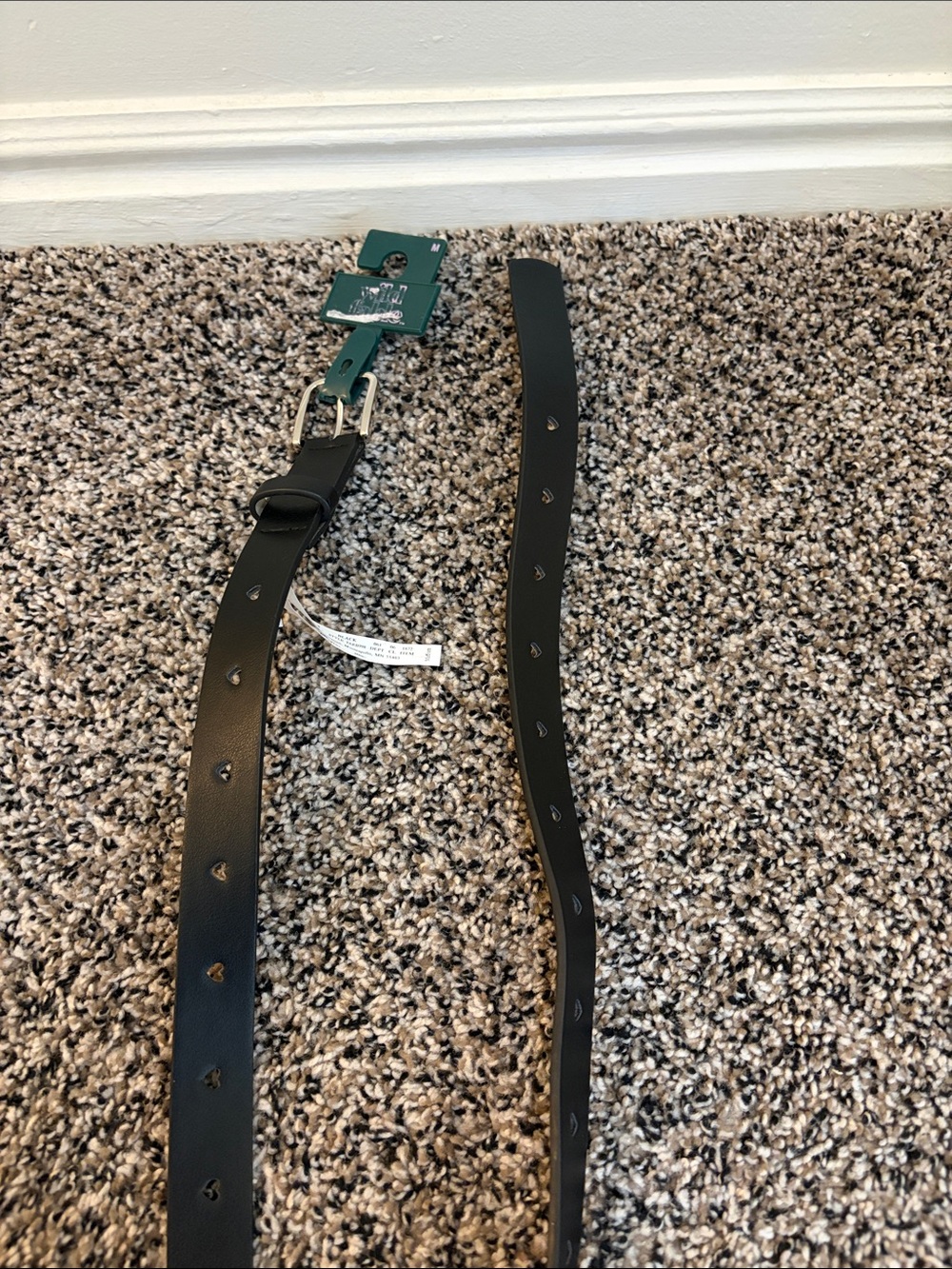 wild fable Black Heart-Detail Faux Leather Belt